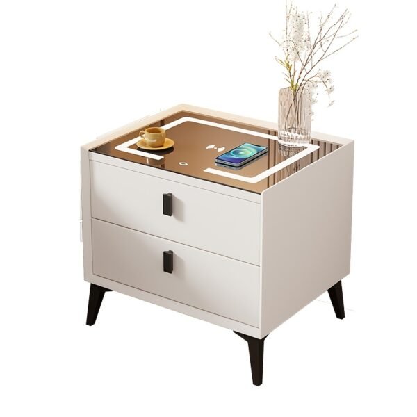 Smart Bedside Table | Wireless Charging, LED Light, USB & Bluetooth Speaker