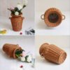 356c6f309f3d04b1a522a1e5f1354583_1714123274881.jpg 1pc Imitation Rattan Vase Tall Wicker Vase Wicker Flower Pot Woven Flower Vase Rattan Woven Vase Woven Floor Vase Flower