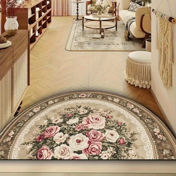 769b8ccae82e4dddbc96fa4eae2cbb41-goods.jpeg Semi Circle Entryway Rug Persian Style Washable Carpet for Indoor Use