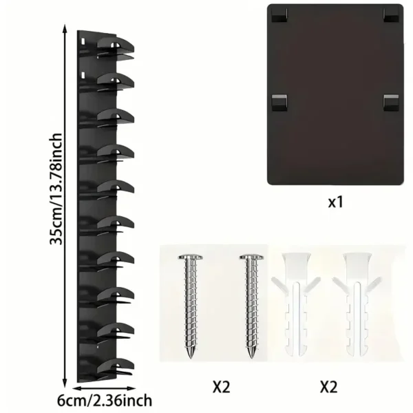 S13c835d01cef4e7f9528cac1154ec520j.webp Wall Mounted Cap Rack Hat Holder 10 Grids Baseball Cap Towel Rack Closet Hanger Storage Organizer Accessories Home Dorm Cap Rack
