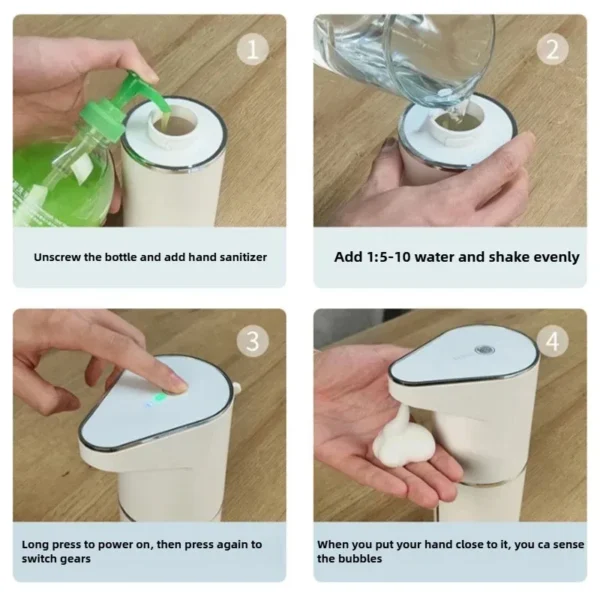 Bathroom Automatic Sensing Soap Dispenser Type C Multiple Levels Contactless Electric Frother Charging Wall Mounted Vertical