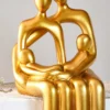 Creative and interesting living room entrance desktop ornaments for a family of four modern abstract character shape decorations