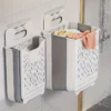 Laundry Basket Hamper,Hanging Wall Collapsible Laundry with Handle,Space-Saving Foldable Storage Dirty Washer Organizer Bin