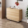 Folding Dining Table Solid Wood Space Saving Design for Modern Living Spaces