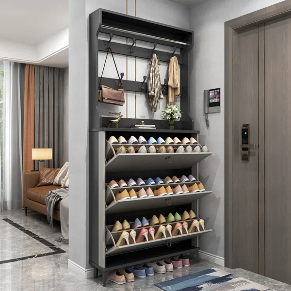 S325ec68faa594336aa08e8e86d5d13bek.webp Italian-style Ultra-thin Shoe Cabinet, Made of Environmentally Friendly High-density Fiberboard, Suitable for Living Room.