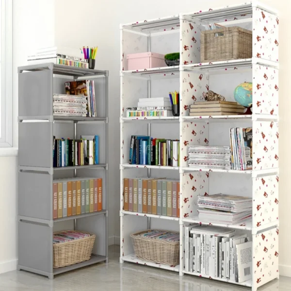 S44c893ba40344a1faeb3d42e8d925f948.webp Simple Bookshelf Multi-layer Easy Assembly Bookcase Easy Assembly Book Holder Book Display Rack Book Organizer Debris Rack Shelf