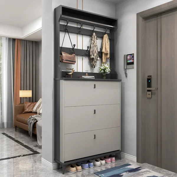 S5d54d0b2e64d4865ab08a0b99e5337dad.webp Italian-style Ultra-thin Shoe Cabinet, Made of Environmentally Friendly High-density Fiberboard, Suitable for Living Room.