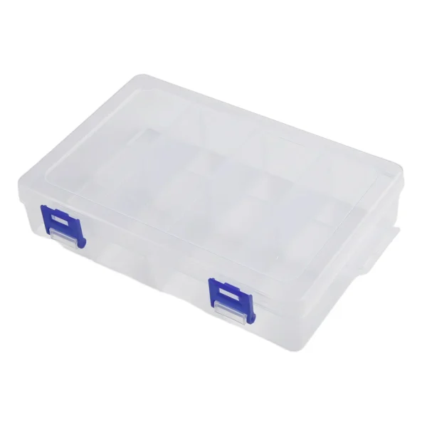 Transparent Plastic Storage Box Adjustable 8 Grids Electronic Components Container Tools Classification Case Organizer