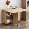 Folding Dining Table Solid Wood Space Saving Design for Modern Living Spaces