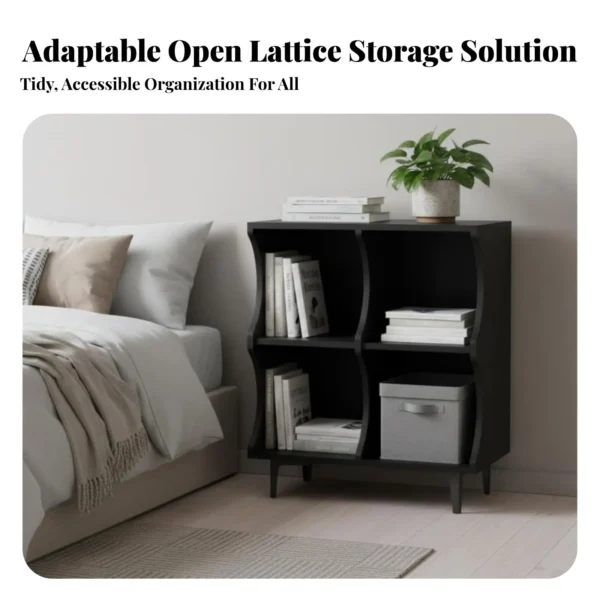 Configurable Wave-Top Cabinet Wavy Shape Storage Shelf Unrestricted Combination Stackable Design for Homeowners, Bedroom
