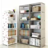 Sd1a51ba9c5f14d2e82df09da1c03aa6dE.webp Simple Bookshelf Multi-layer Easy Assembly Bookcase Easy Assembly Book Holder Book Display Rack Book Organizer Debris Rack Shelf