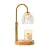 Sd7fb3f7b5ef34e0d9655ee92e669fe6bg.webp Luxury Gold Candle Warmer Lamp with Glass Shade Height Adjustable Electric Wax Melter with Dimmer Timer Perfect Candle Lamp