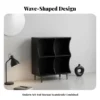Configurable Wave-Top Cabinet Wavy Shape Storage Shelf Unrestricted Combination Stackable Design for Homeowners, Bedroom