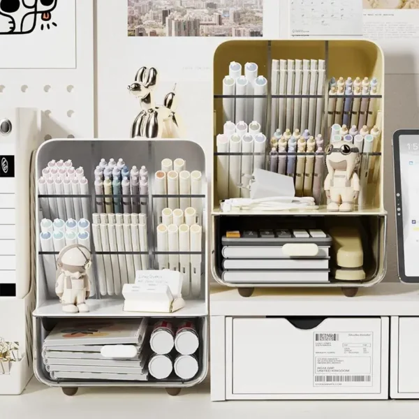 Students' Large-capacity Oblique Pen Holder Desk Stationery Storage Box School Office Desk Sundry Storage Rack Desk Storage Box