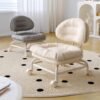 f2f00194-fa7c-41ad-9a4b-b77be4ecc395.jpg Lazy Backrest Chair, Home Decor, Swivel Stool with Wheels, Comfortable Cushion